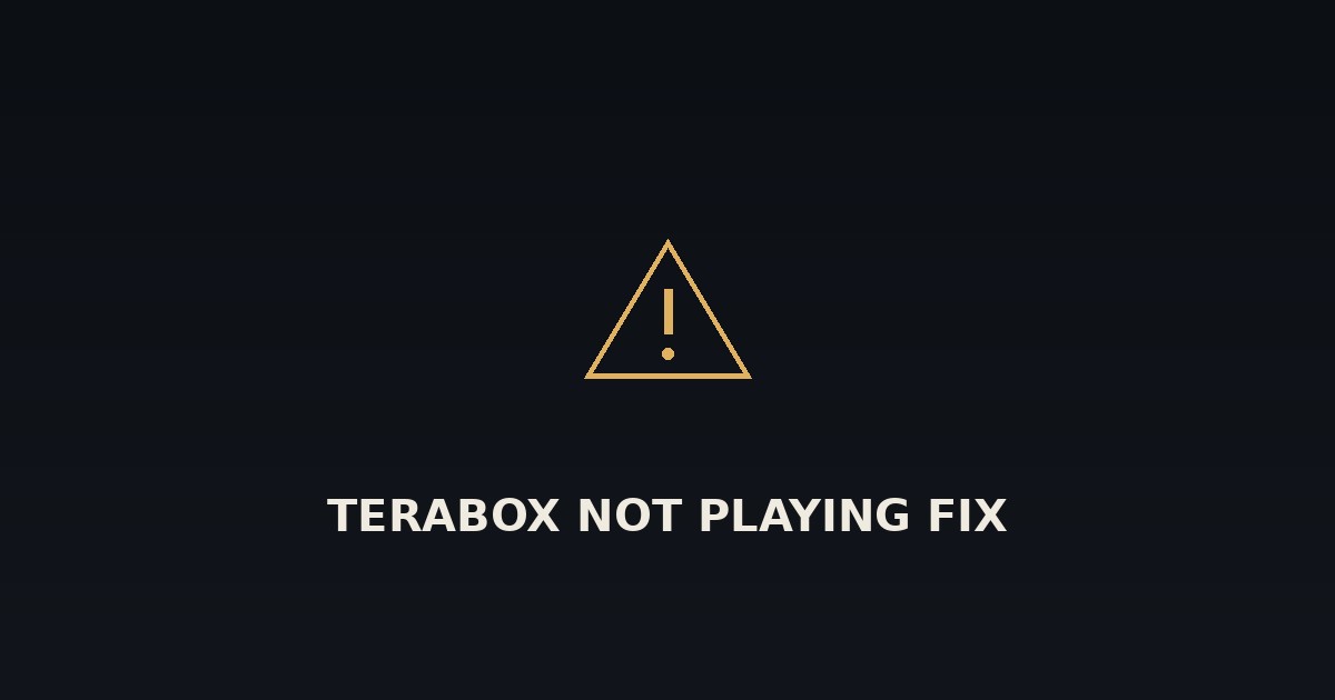 TeraBox video not playing or download error fix illustration
